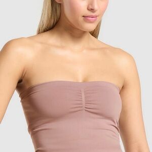Gymshark Women's Strapless Tank Top in Dusty Mauve